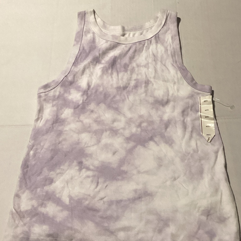 a new day Purple Tie-Dye Tank Top
